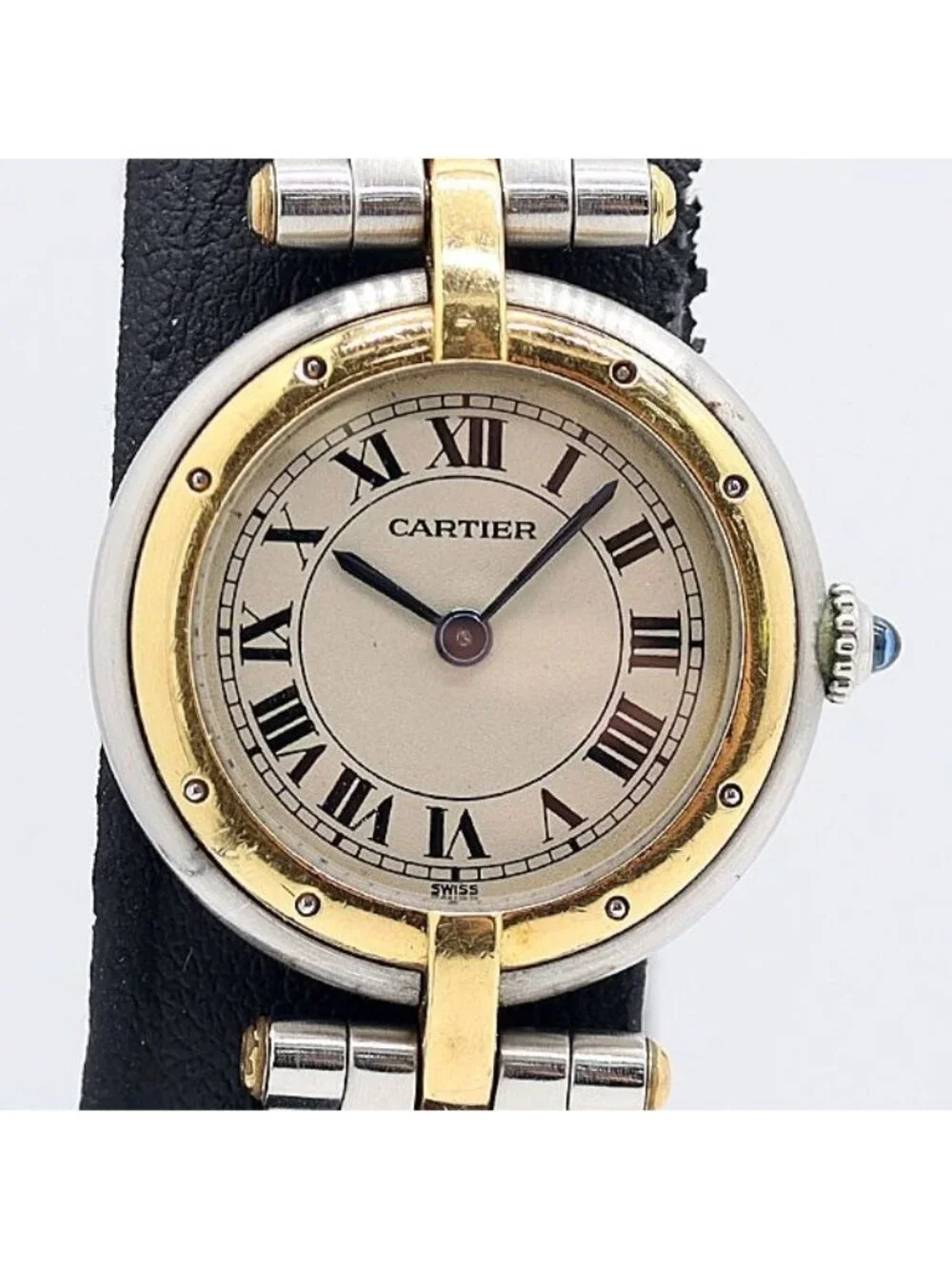 Cartier Panthere Must Vendome SM Yellow Gold Stainless Steel Quartz Ivory Dial